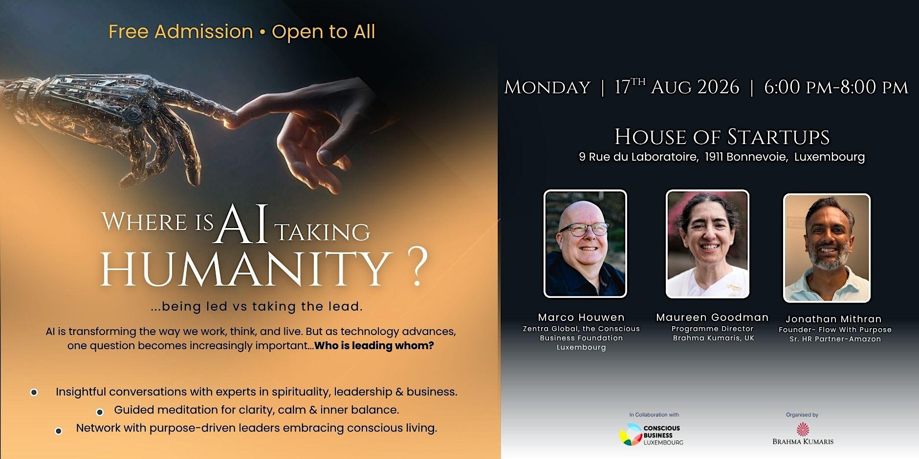 Where is AI Taking Humanity? — being led vs. taking the lead